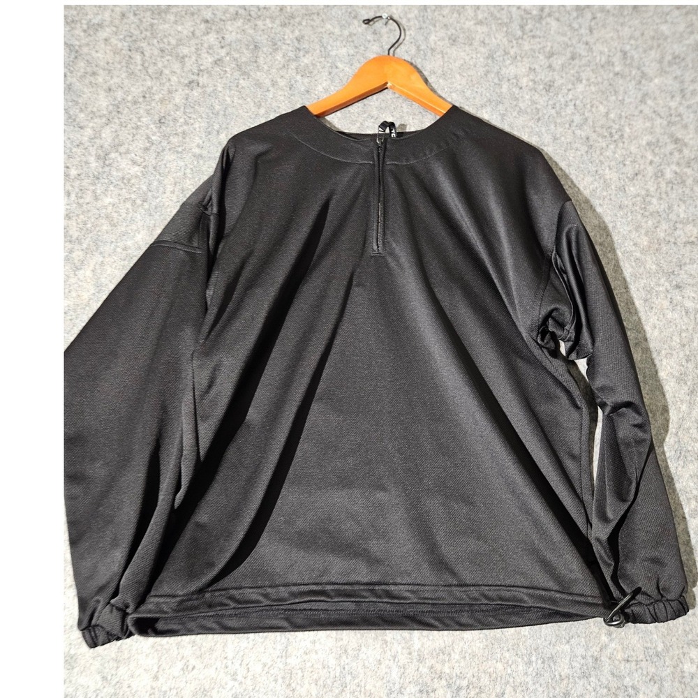 Easton Pullover Men Black Quarter Zip Long Sleeve Warm Up Jacket